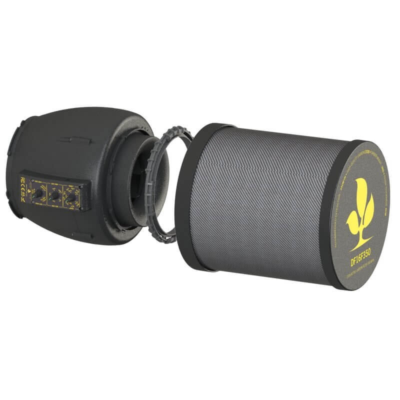 Secret Jardin DF16 Extractor EC Fan 150-250-350m³h Temp. Controlled Details 1